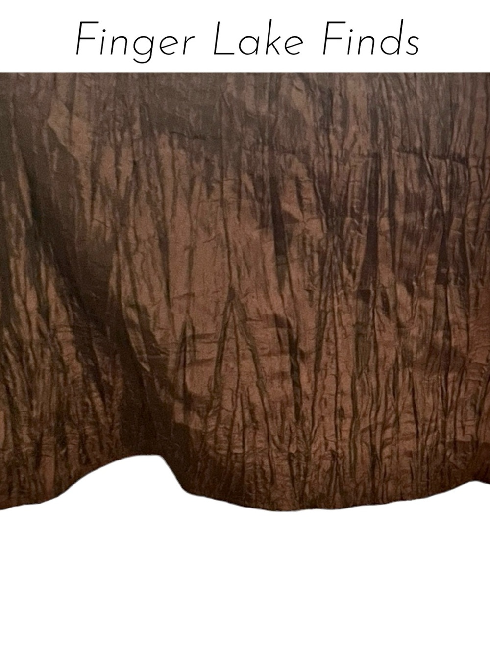Croscill Brown Satin Queen Size Crinkle Bedskirt